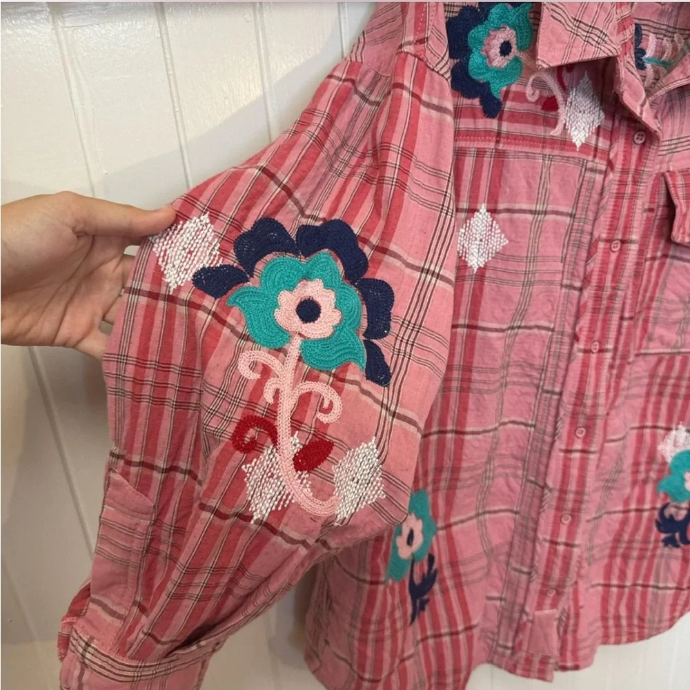 Free People Sashiko Embroidered
Button-Up Shirt - Picture 4 of 4